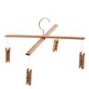 Clip Multifuncional de Bambú para Pantalones Clip Plegable de Bambú 4 Clips Clip para Pantalones Percha para Secar Clips de Bambú para Calcetines
