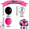 Venda Quente Transfronteiriça 20 Peças Balões Prata Preto Vermelho Rosa para Casamentos, Aniversários, Bodas, Formaturas, Shoppings e Barracas de Rua Atacado