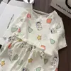 Comercio Exterior Venta al por Mayor Pijamas para Mujer Verano Algodón Nube Popular Cuello Redondo Versión Coreana Dibujos Animados Dulce y Linda Niña Ropa de Casa Moderna