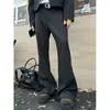 Novas calças de terno masculinas de outono com toque de luxo, calças de terno lisas com bom caimento, largas, estilosas, calças casuais de negócios simples