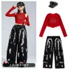 Día de Año Nuevo Ropa para Niñas de Jazz Hip-Hop Crop Top para Niñas Conjunto de Baile para Práctica Conjunto de Baile callejero para Grupo de Chicas de Jazz