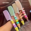 Lindo peine de helado, peine alisador portátil, color macarrón, peine para el cabello liso para estudiantes y niños, peine de peluquería, regalo