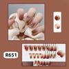Manicura Uñas Portátiles Ins Blanqueamiento Avanzado Francés Estudiante Parche de Manicura Portátil Uña Postiza de Longitud Media Producto Terminado