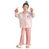 Pijama para Niñas Primavera y Otoño Algodón Puro Traje de Manga Larga Princesa Merleti Bebé Niña Pequeña Ropa Delgada para Casa