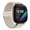 Adecuado para correa Fitbit Versa 4, Sense bucle tejido de nailon con cierre magnético de metal Versa 2