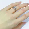 Anillo de Plata S925 Yingyu Estilo Ins Anillo de Diamante Huevo de Paloma Anillo de Moissanita de Moda para el Trabajo Plata S925
