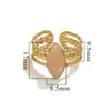 Anillos Retro Transfronterizos, Anillos de Lujo Ligero de Nicho de Gama Alta para Mujeres, Joyería de Acero Inoxidable Anillos Abiertos Que No Se Desvanecen, Venta al por Mayor