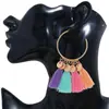 Pendientes Transfronterizos Estilo Étnico Bohemio Lentejuelas Pendientes Largos con Borlas Moda Caliente de Amazon Pendientes Creativos