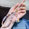 Ciprés de Sangre con Bodhi Morado Colgante para Teléfono Móvil con Oso Bodhi Amarillo Nuevo Estilo Chino Colgante con Cuelga para Muñeca