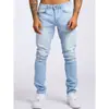 Calça Jeans Masculina de Cor Clara Estilo Coreano Tendência Slim-Fit Calça Elastizada Design de Verão para Jovens Calças da Moda