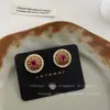 Nuevos Pendientes de Flor Estilo Chino Zircón Rojo Rosa para Mujer Retro Lujo Ligero Dorado Atmósfera Estilo Nacional Pendientes Elegantes Joyería para Orejas