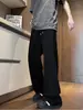Calça Casual Retrô High Street Americana para Homens e Mulheres na Primavera e Outono, Estilo Preguiçoso, Calça Esportiva de Perna Larga, Solta e Versátil