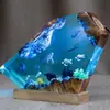 Lámpara de Noche de Resina Epoxi de Manatí y Pulpo Lámpara Decorativa de Arte Popular Regalo Navideño Popular Transfronterizo Europeo y Americano