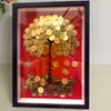 Marco de fotos Árbol de la Fortuna de Cinco Centavos Paquete de Materiales DIY Marco de Fotos Decorativo Árbol de Dinero Adorno para inauguración de casa Madera Maciza