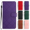 Adecuado para Funda de Cuero Iphone16E, 17Plus Patrón de Diamante Soporte para Tarjetas Funda Protectora, 13Pro Color Sólido Ip14