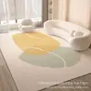 Alfombrilla antideslizante de terciopelo de cristal para mesa de café de área grande, alfombra de cabecera de dormitorio estilo wabi-sabi, alfombra de sala de estar, gruesa y absorbente