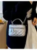 Bolso de cadena con estampado de rombos transfronterizo para mujer, bolso de mano de moda nuevo, bolso versátil para el hombro, bolso bandolera de un solo hombro para mujer