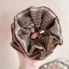 Novo Scrunchie Estilo Coreano Dongdaemun com Toque de Luxo, Pinhão Azul Pequeno Elástico para Rabo de Cavalo Coque