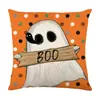 Nuevas fundas de almohada y cojín de Halloween transfronterizas, regalos para el hogar, cojines de sofá, fundas de almohada de lino para coche y cabecero de cama