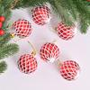 Bola de decoración navideña con patrón de diamante cóncavo electrochapado pintado transfronterizo, colgante para árbol de Navidad, decoraciones navideñas, juego de bolas navideñas