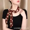 Bufanda casual de gasa con cuentas y lunares, estilo suave para trajes casuales, con cintas fluidas, una vibra de primavera-verano, bufanda de cuello para mujer