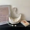 Bolsa de Ombro Estilo Dumpling Retro para o Trabalho Verão Estilo Coreano Nicho Simples Estilosa Bolsa de Ombro Única Bolsa Transversal Grande Capacidade Bolsa de Axila Feminina