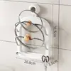 Suporte de Tampa de Panela Multicamadas com Ventosa Montado na Parede Prateleira de Armazenamento de Cozinha Organizador de Tampas de Panela Montado na Parede Não Requer Furação