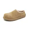 Zapatos de Invierno Cálidos Perezosos de Ponerse de un Solo Paso estilo Birkenstock con Forro Polar para Hombre Zapatos de Algodón de Doble Capa Tacón Completo Zapatos Patata