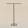 Nuevo Arco de Boda en Forma de T de Seda de Leche Chifón Base Decorativa Soporte Hierro Forjado Boda Poste Retráctil Cortina de Gasa de Fondo