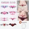 Pegatinas de Tatuaje de Súcubo para Mujeres, Impermeables, de Larga Duración, Coloridas, de Alta Gama, Cintura y Abdomen, Cesárea, Sexy, Vergonzoso, Privado, Lavables