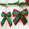 2026 Nuevo Adorno Colgante de Lazo Navideño de Terciopelo de Dos Tonos Decoración de Escena Navideña Adorno para Árbol de Navidad