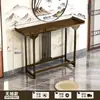Mesa de entrada estilo chino contra la pared altar mesa estilo antiguo directamente frente a la puerta mesa larga de entrada estilo chino nuevo mesa de compromiso