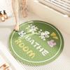 Alfombrilla de baño pequeña y fresca con anillo de seda hueco para ducha, antideslizante, resistente a la suciedad, fácil de cuidar, para inodoro.