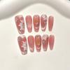 Armadura pura hecha a mano, arte de uñas cosmos ojo de gato pintado a mano, pop flash blanco, parche de uñas postizas de diamante de color tridimensional