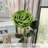 Flor Artificial de Rosa Real de Tallo Único, Flor Artificial de Seda para Arreglos de Boda, Decoración de Mesa de Café para Sala de Estar, Flor de Plástico