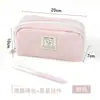 Estuche para Lápices de Nylon con Forma de Oso Estilo Little Red Book, Bolsa de Papelería para Estudiantes, Bolsa de Almacenamiento de Papelería de Color Sólido de Gran Capacidad