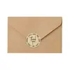 Venta Directa de Fábrica Más Papel Kraft Pegajoso Rollo de Etiqueta Autoadhesiva Sello para Sobre de Agradecimiento Documento Té Para Llevar