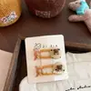 Pinza para el cabello de oso con lunares y lazo estilo coreano, banda elástica alta de tela de dibujos animados, diadema para estudiantes y niños