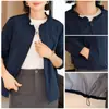 Chamarra Yun con Bloques de Color para Mujer, Nuevo Diseño Otoño 2026, Estilo Vintage, Rejuvenecedor, Petite, Casual, Top Adelgazante