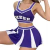 Lingerie Sexy Europeia e Americana de Novo Estilo Transfronteiriça Cheerleader Futebol Performance Role-Playing Doce e Sexy Traje para Mulheres