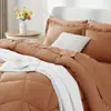 Colcha Gruesa con Patrón de Diamantes Acolchado de Color Sólido Cepillado, Stock en Amazon Transfronterizo, Juego de Tres Piezas Multicolores para Cama Estilo Europeo y Americano, Relleno de Colcha