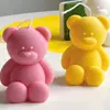 Molde de Silicona de Oso Lindo 3D para Velas Aromáticas Caseras, Decoración del Hogar, Fondant, Horneado, Molde para Pastel