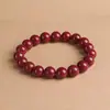 Pulsera de Cinabrio Rojo, Arena Imperial, Estilo Unisex, Mineral Crudo de Xiangxi, Contenido Estándar, Arena Oro Púrpura, Pulsera Regalo de Año de Nacimiento