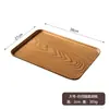 Bandeja plástica com imitação de grão de madeira, bandeja retangular para uso doméstico, bandeja de chá, bandeja para guardar xícaras, bandeja para servir lanches em cafeteria, atacado