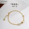 Liyin accesorios de moda puntada de tablero de ajedrez pintura adornos redondos para la mano personalidad geométrica pulsera de estilo neutro versátil