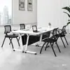 Mesa de Conferencia Plegable, Escritorio Móvil, Combinación de Mesa y Silla para Capacitación, Mesa Larga, Sala de Conferencias, Empalme Desmontable Multifuncional