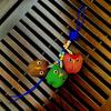Tela Hecha a Mano Especial de Yunnan Mariposa Cerezo Tulipán Bolsa Pequeña de Chile Colgante para Teléfono Llavero Accesorios