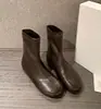 Botines Redondos Retro con Tacón Oculto para Mujer 2026 Otoño Nueva Llegada Versátiles de Moda Adelgazantes de Moda Tendencia Botas