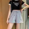 Shorts de Verão Feminino Novo Estilo Coreano Cintura Alta Solto Emagrecimento Perna Larga para Viagem ao Ar Livre Shorts Esportivos Versáteis