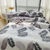 Suministro Directo de Fábrica de Juego de Cuatro Piezas Nuevo Sencillo de Algodón Cepillado Estampado de Aloe Vera para Ropa de Cama de Verano Delgada y Fundas de Edredón al por Mayor